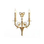 Front view of the Cleveland Brass Wall Sconce showcasing its intricate design.