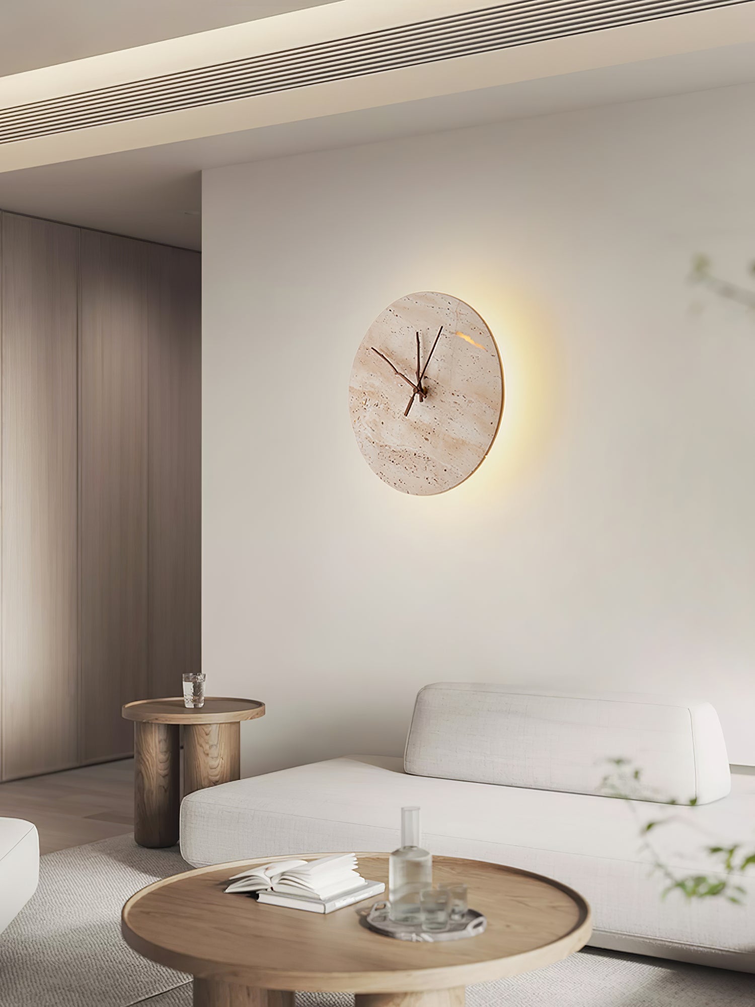 Lyra Minimalist Travertine Wall Light-Neutral Decor