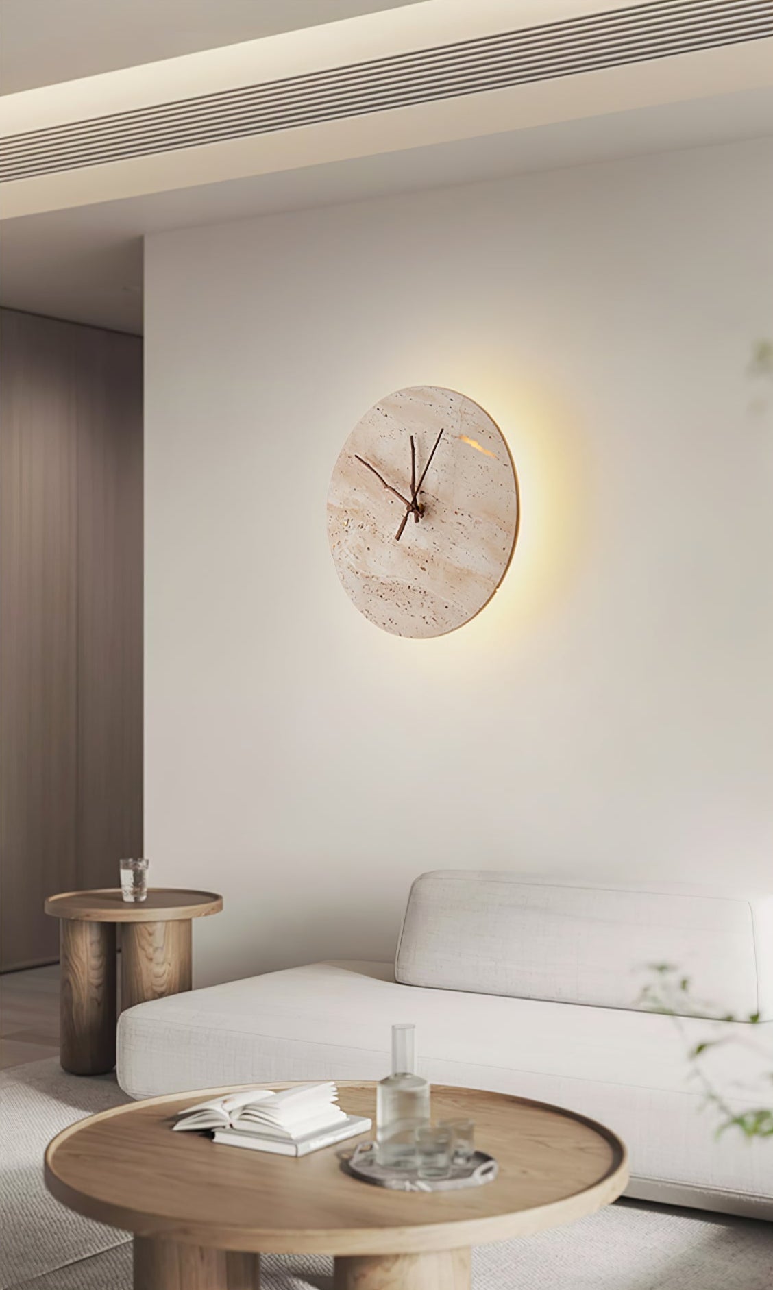 Lyra Minimalist Travertine Wall Light-Neutral Decor