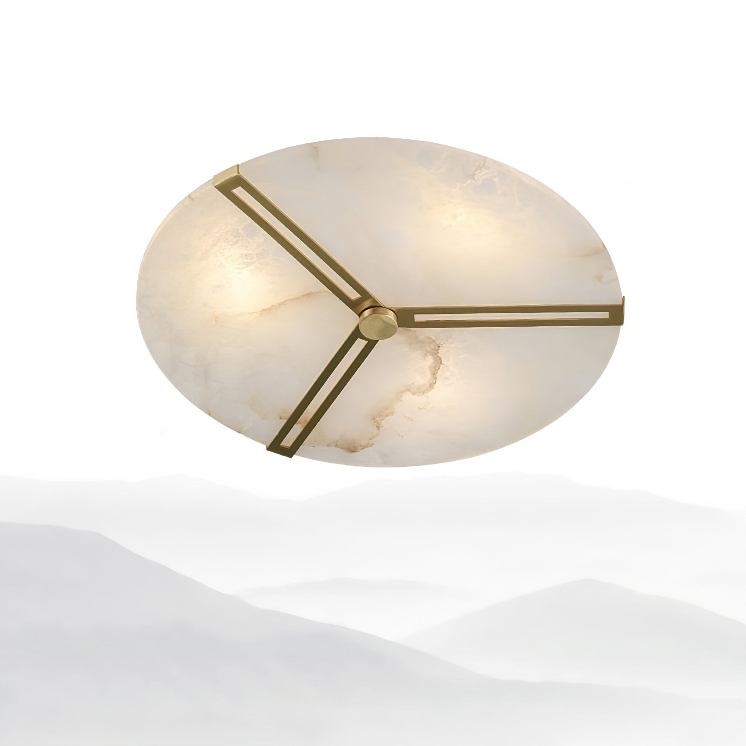 Aveline Alabaster Flush Mount Ceiling Light-Neutral Decor