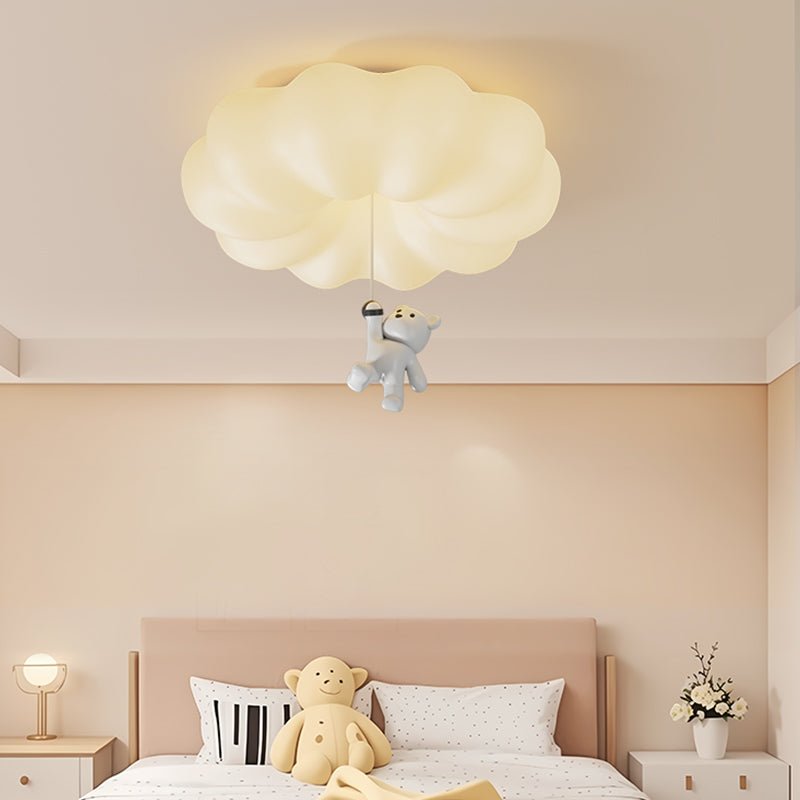 Civarion Classic Cloud Bear Resin Ceiling Light-Neutral Decor