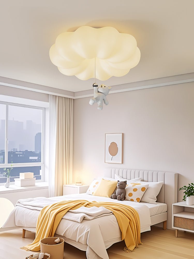 Civarion Classic Cloud Bear Resin Ceiling Light-Neutral Decor
