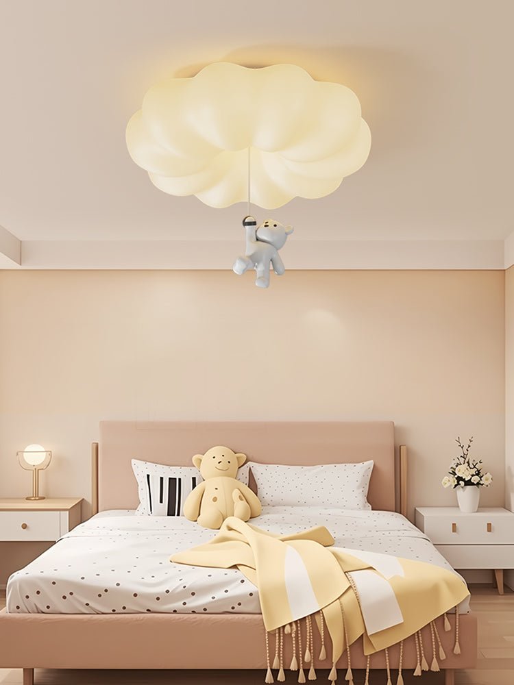 Civarion Classic Cloud Bear Resin Ceiling Light-Neutral Decor