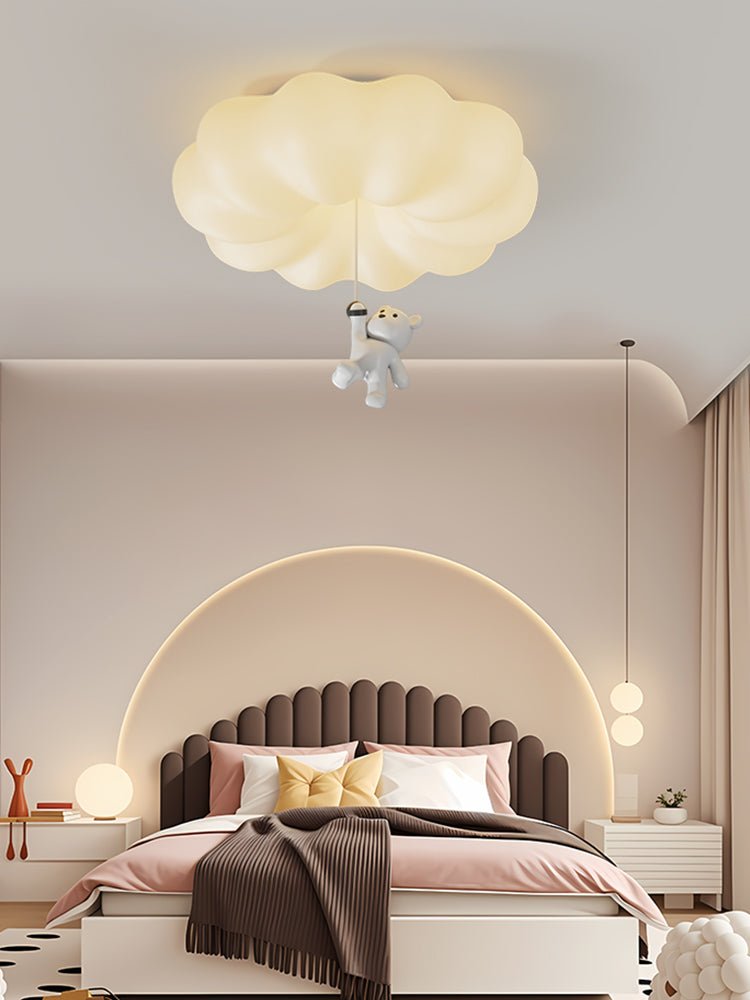 Civarion Classic Cloud Bear Resin Ceiling Light-Neutral Decor
