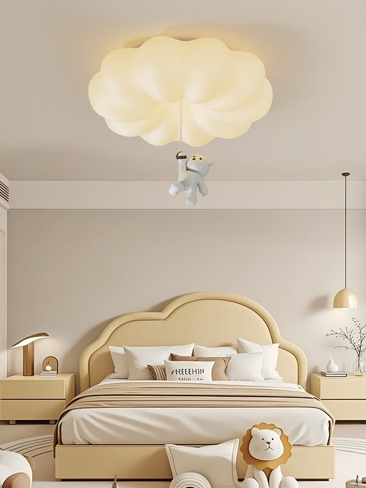 Civarion Classic Cloud Bear Resin Ceiling Light-Neutral Decor