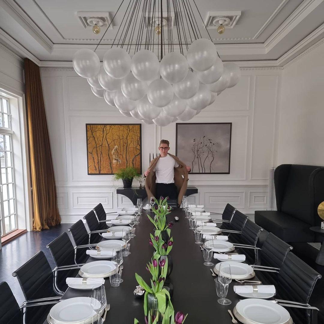 Lustra Chandelier Bubble Frosted Glass-Neutral Decor