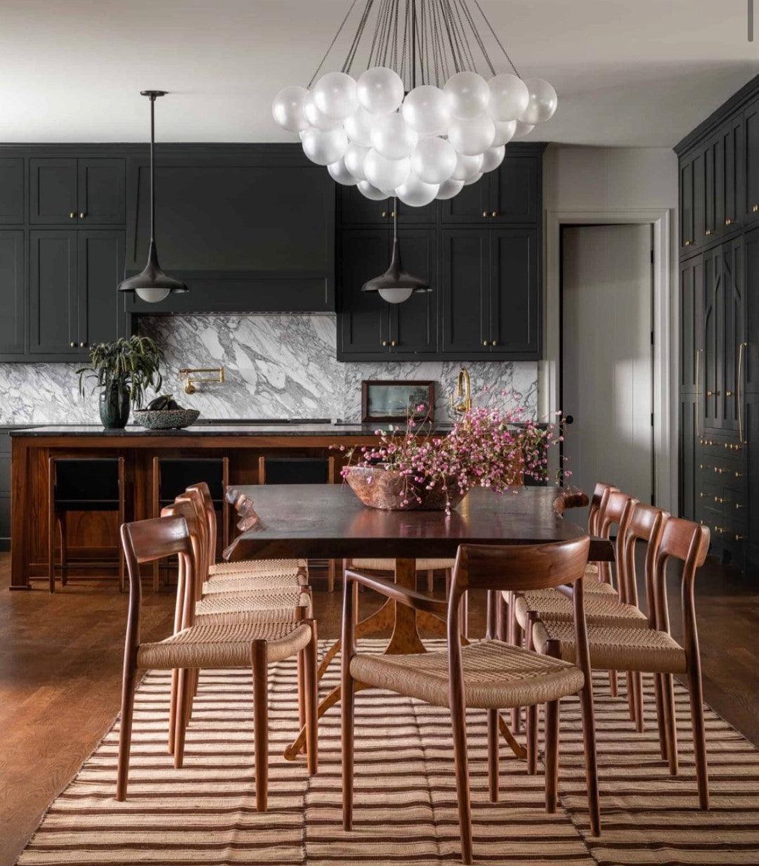 Lustra Chandelier Bubble Frosted Glass-Neutral Decor