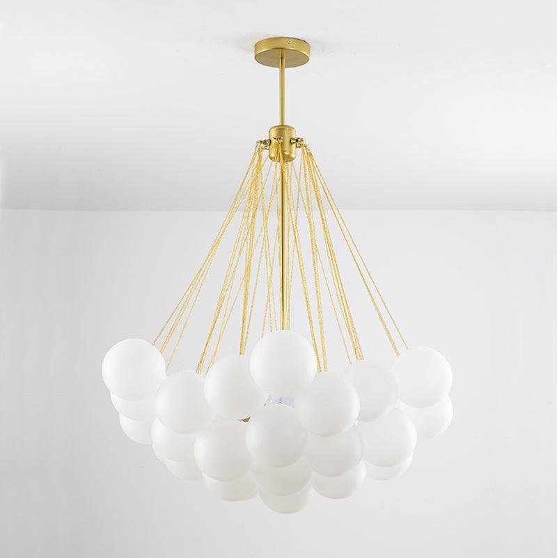 Lustra Chandelier Bubble Frosted Glass-Neutral Decor