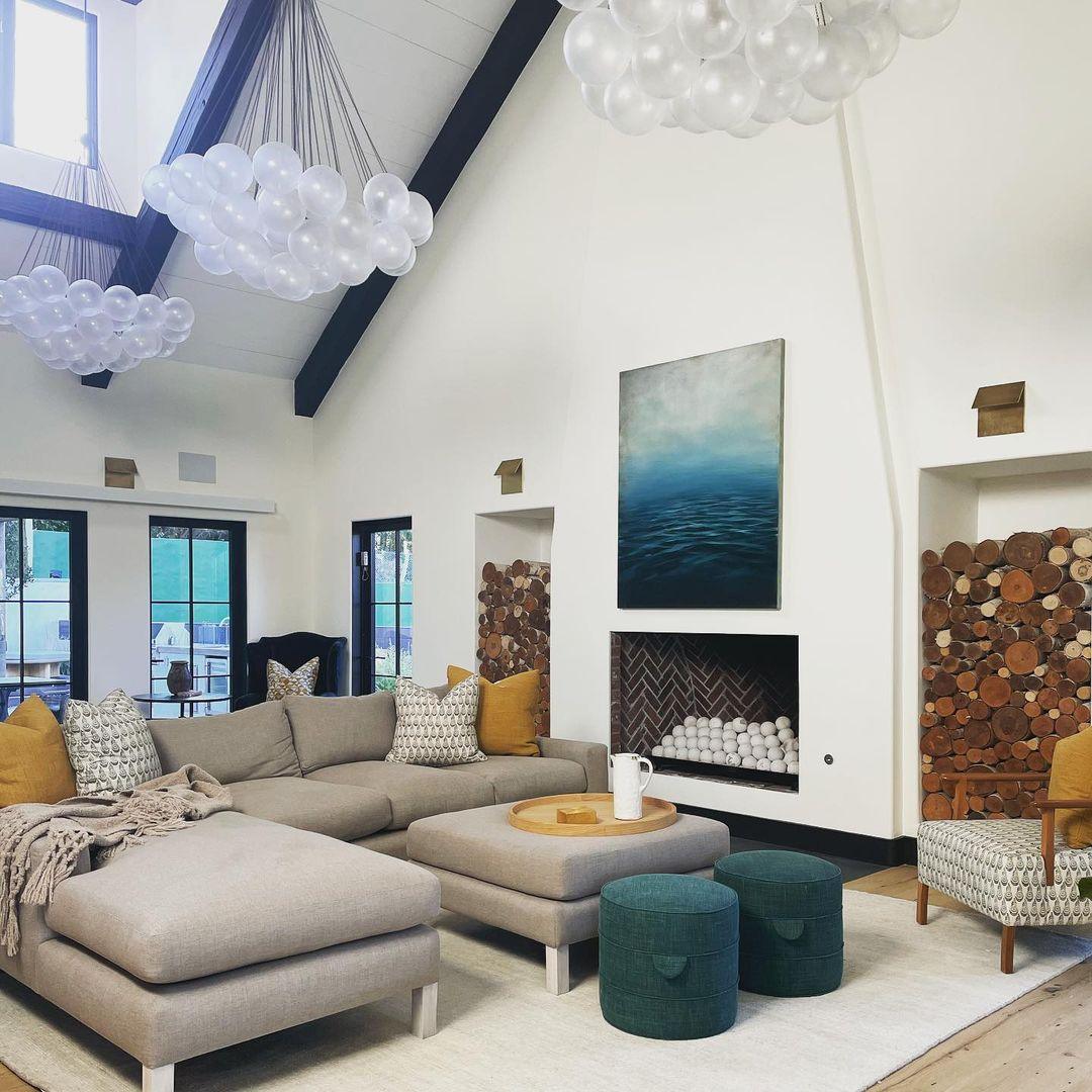 Lustra Chandelier Bubble Frosted Glass-Neutral Decor