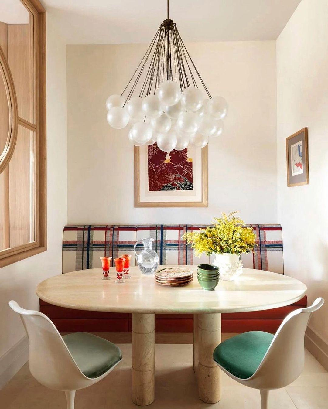 Lustra Chandelier Bubble Frosted Glass-Neutral Decor