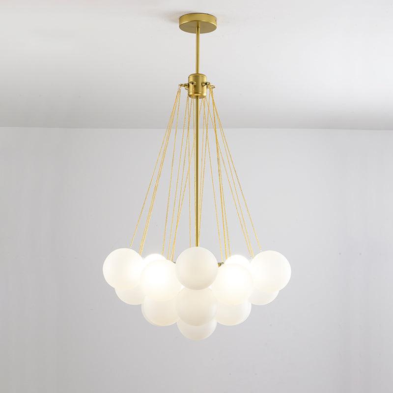 Lustra Chandelier Bubble Frosted Glass-Neutral Decor