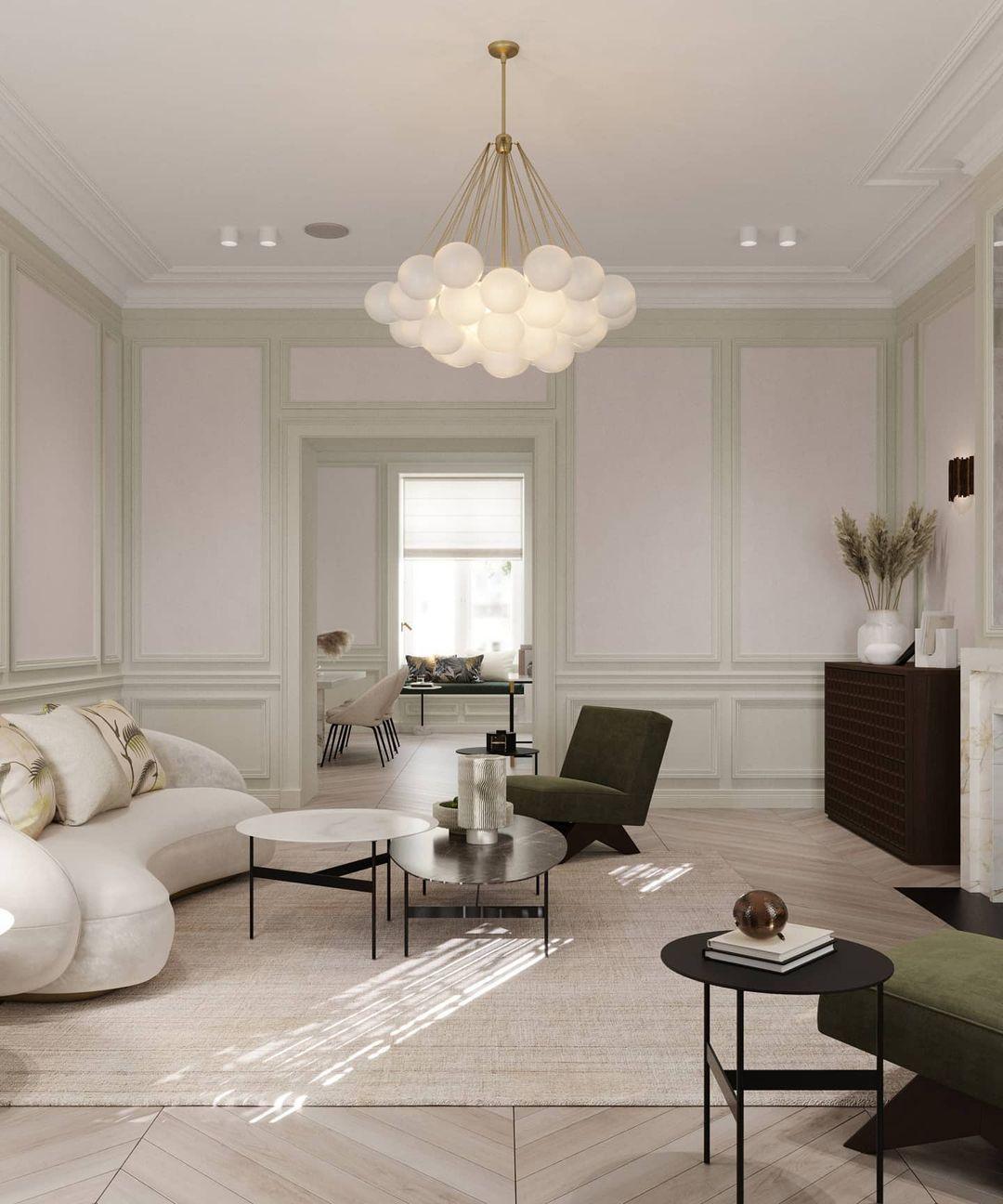 Lustra Chandelier Bubble Frosted Glass-Neutral Decor