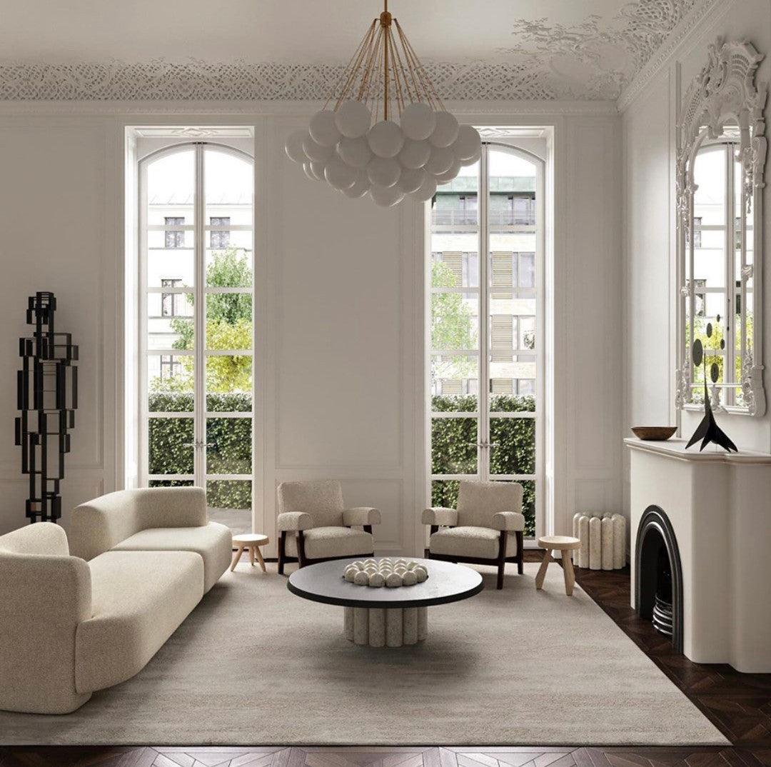 Lustra Chandelier Bubble Frosted Glass-Neutral Decor