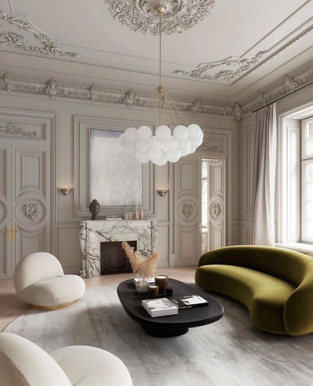 Lustra Chandelier Bubble Frosted Glass-Neutral Decor