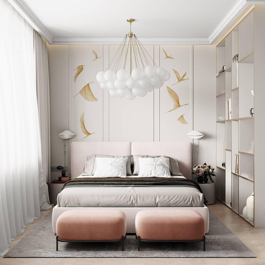 Lustra Chandelier Bubble Frosted Glass-Neutral Decor