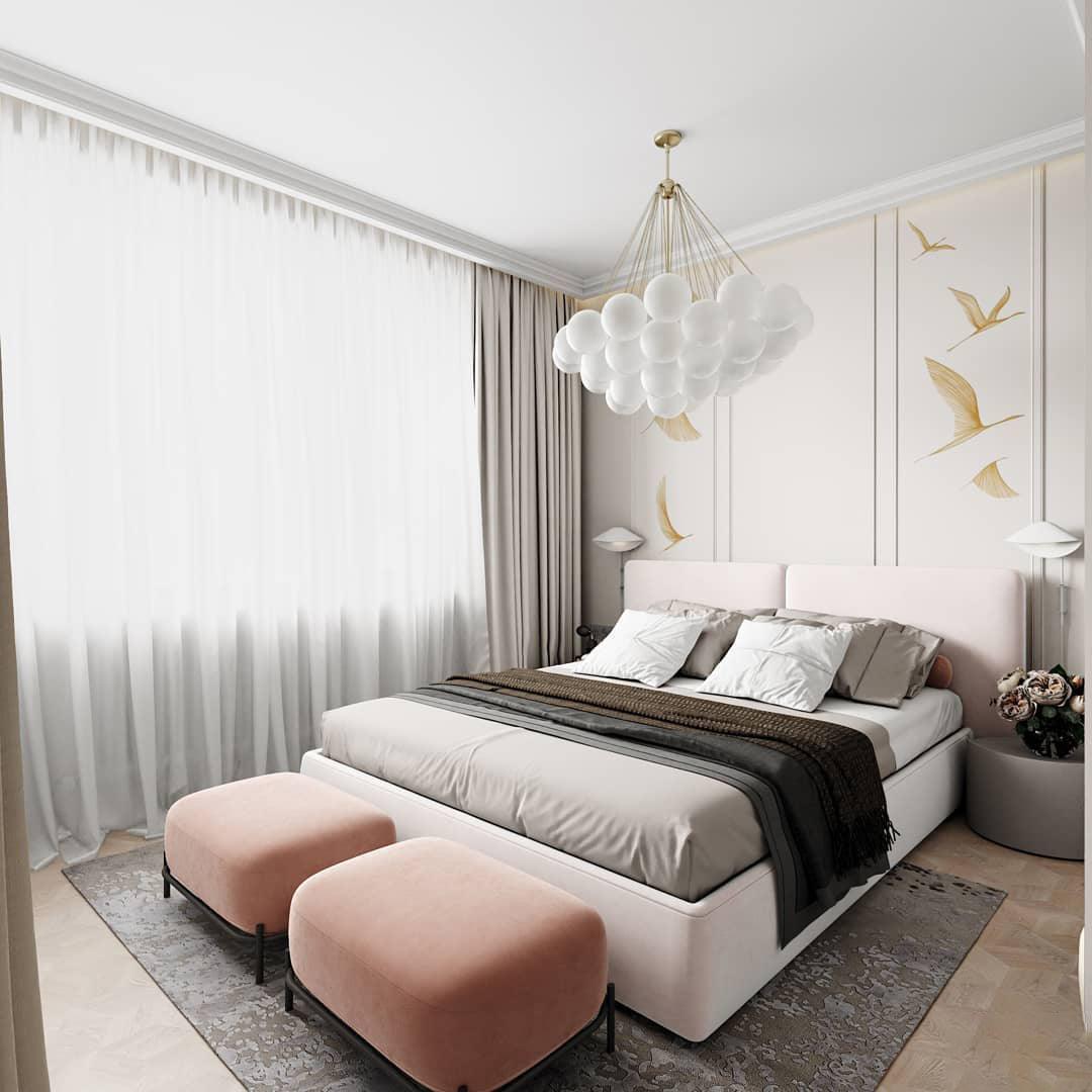Lustra Chandelier Bubble Frosted Glass-Neutral Decor