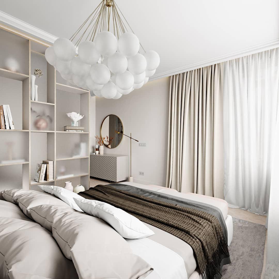 Lustra Chandelier Bubble Frosted Glass-Neutral Decor