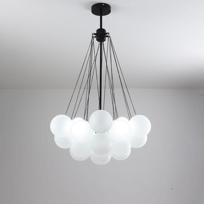 Lustra Chandelier Bubble Frosted Glass-Neutral Decor