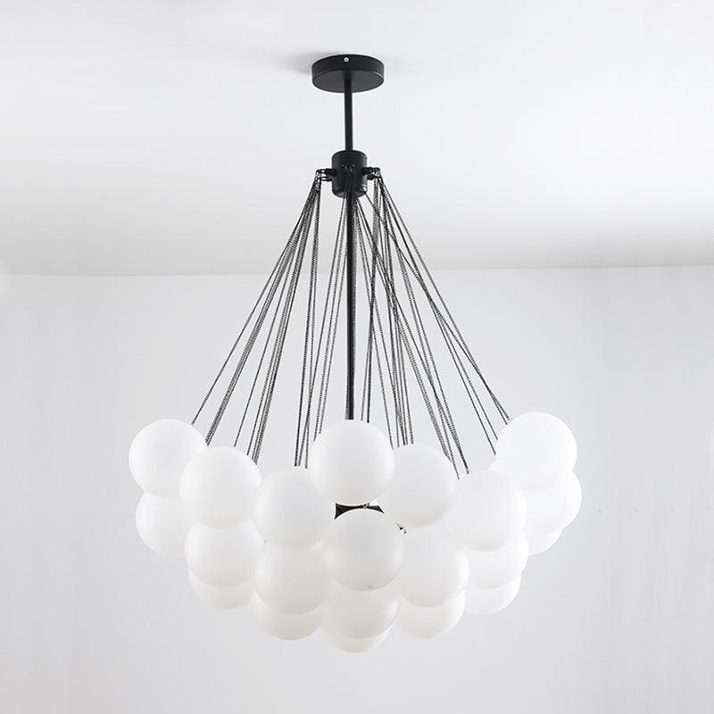 Lustra Chandelier Bubble Frosted Glass-Neutral Decor