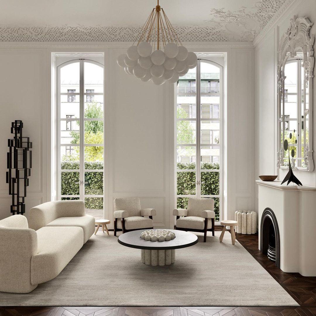 Lustra Chandelier Bubble Frosted Glass-Neutral Decor