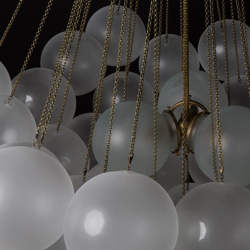 Lustra Chandelier Bubble Frosted Glass-Neutral Decor