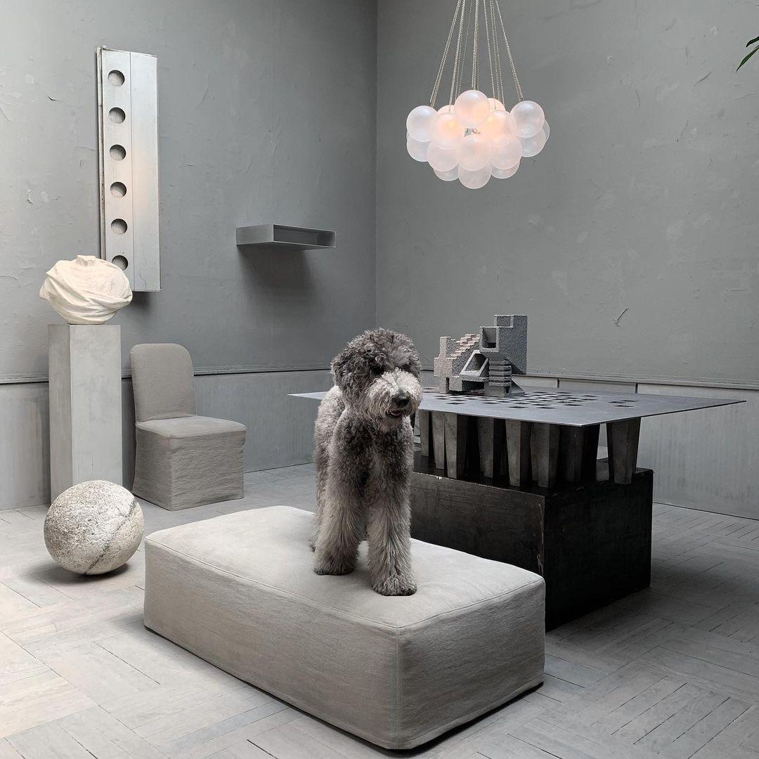 Lustra Chandelier Bubble Frosted Glass-Neutral Decor