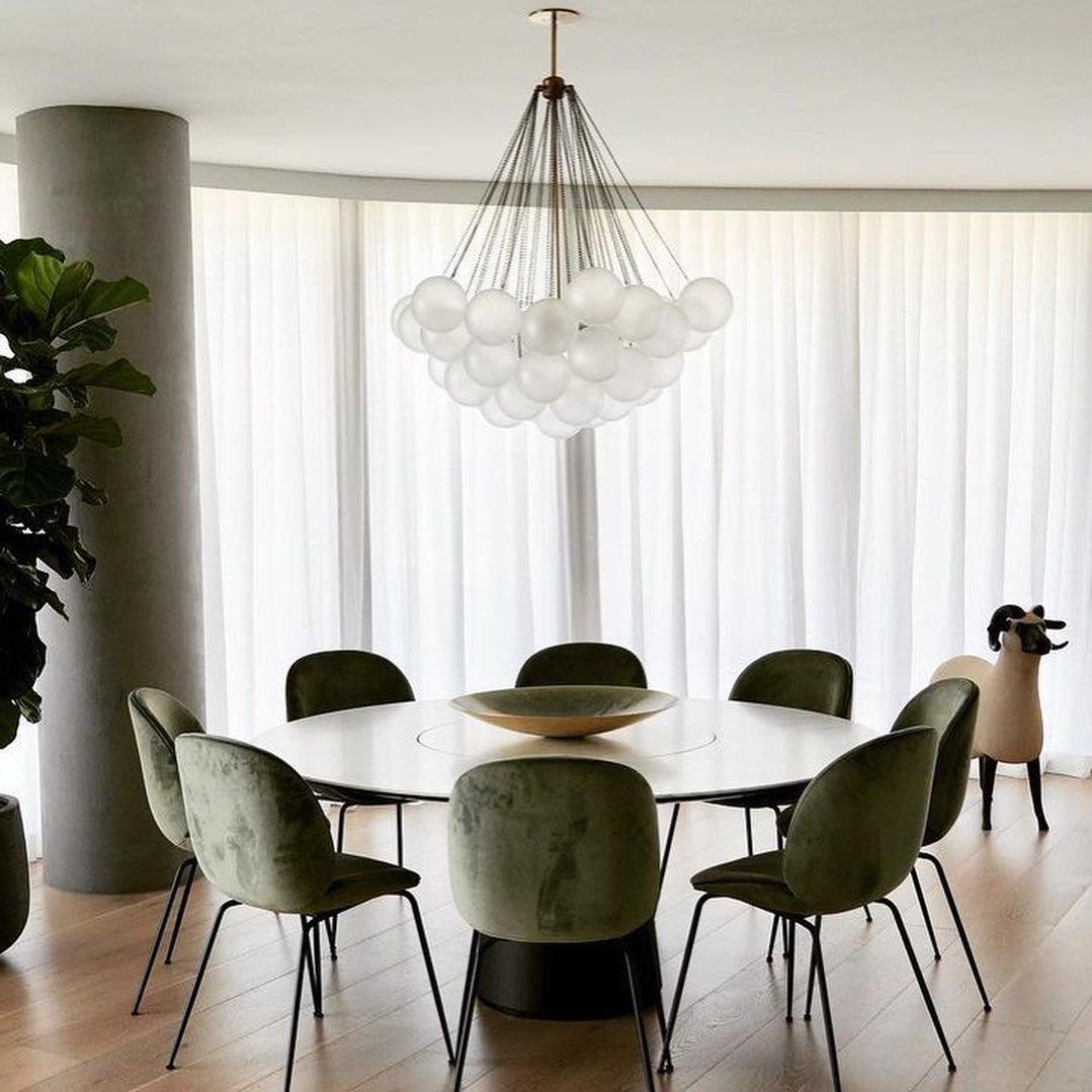 Lustra Chandelier Bubble Frosted Glass-Neutral Decor