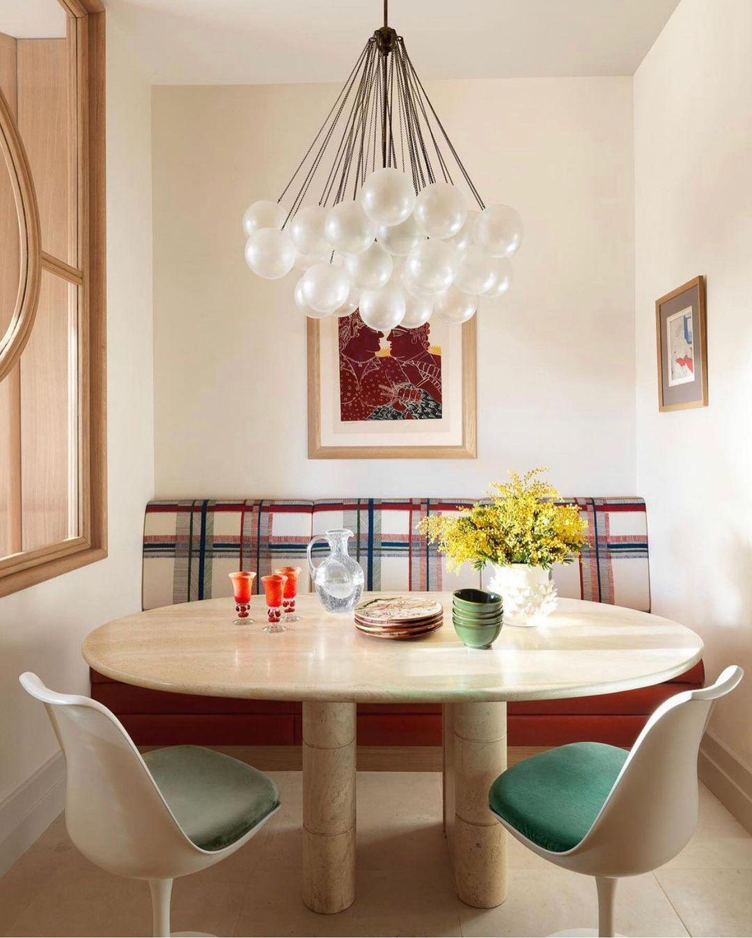 Lustra Chandelier Bubble Frosted Glass-Neutral Decor