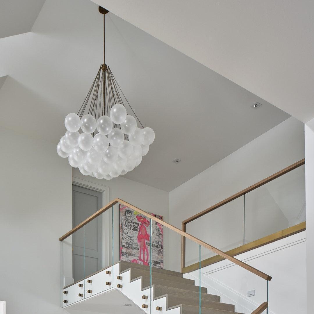 Lustra Chandelier Bubble Frosted Glass-Neutral Decor