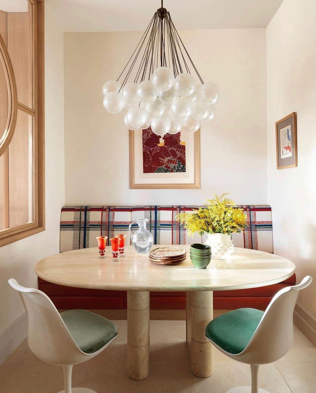 Lustra Chandelier Bubble Frosted Glass-Neutral Decor