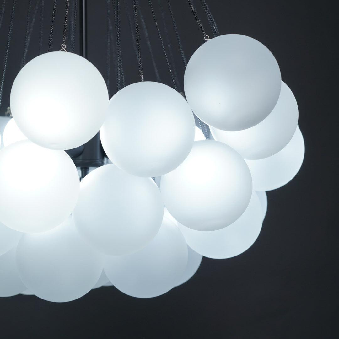 Lustra Chandelier Bubble Frosted Glass-Neutral Decor