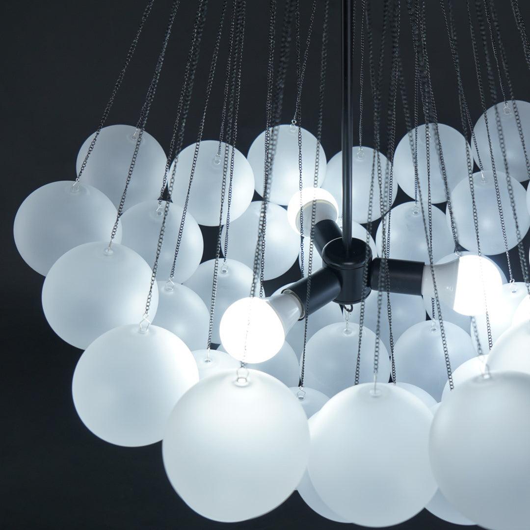 Lustra Chandelier Bubble Frosted Glass-Neutral Decor