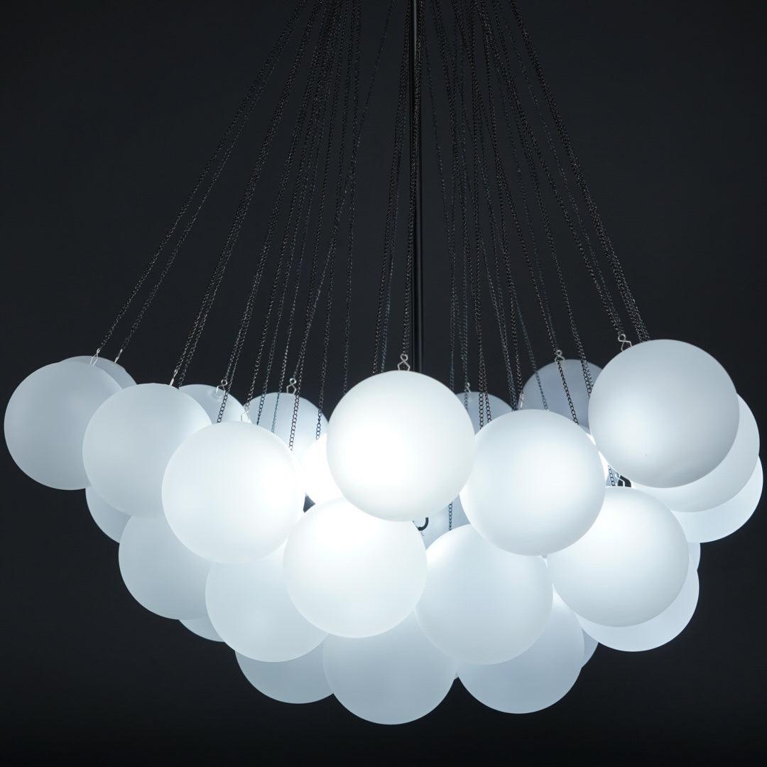 Lustra Chandelier Bubble Frosted Glass-Neutral Decor