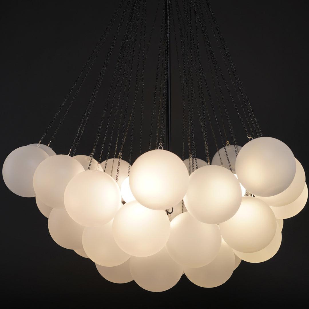 Lustra Chandelier Bubble Frosted Glass-Neutral Decor