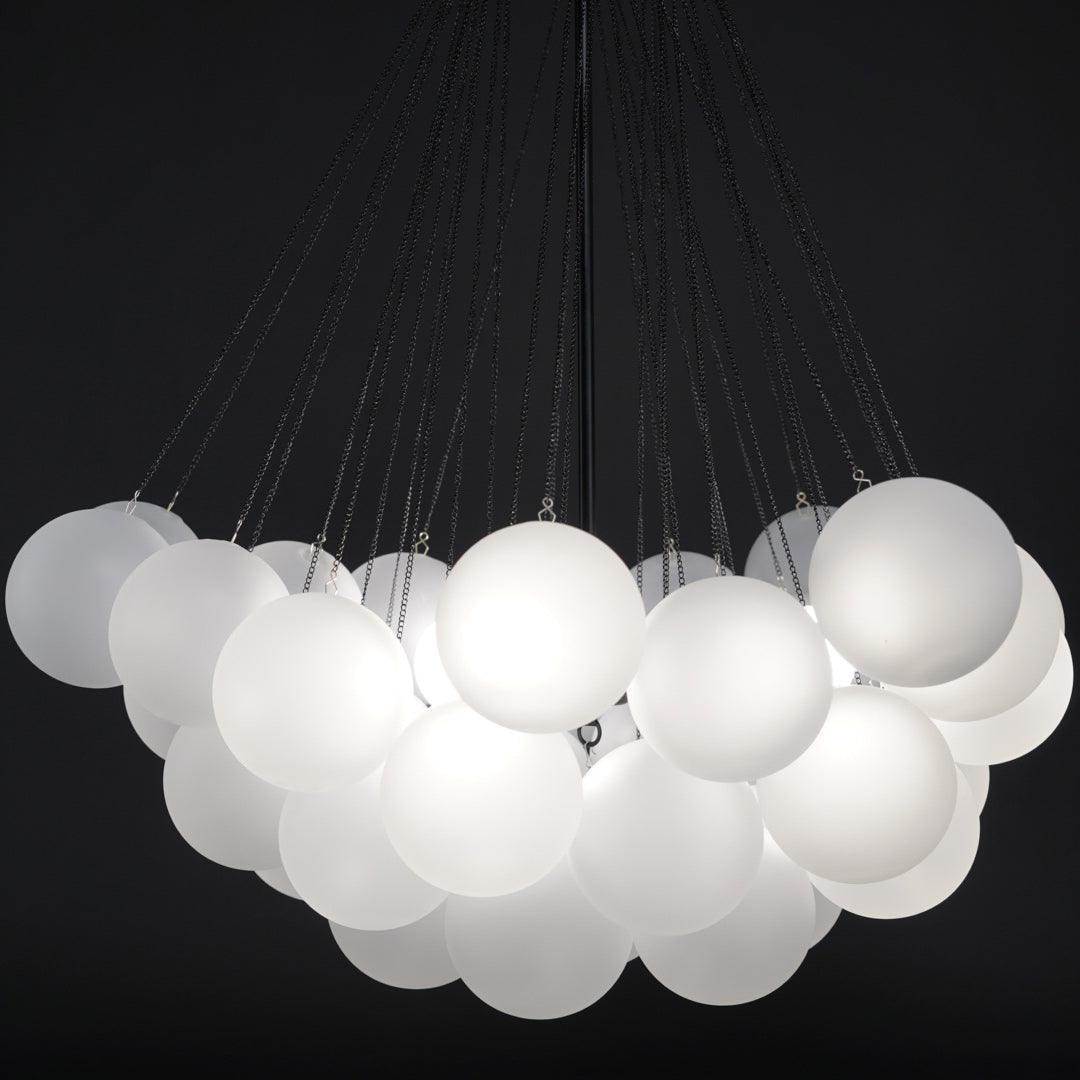 Lustra Chandelier Bubble Frosted Glass-Neutral Decor