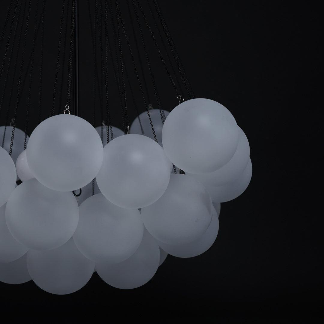 Lustra Chandelier Bubble Frosted Glass-Neutral Decor