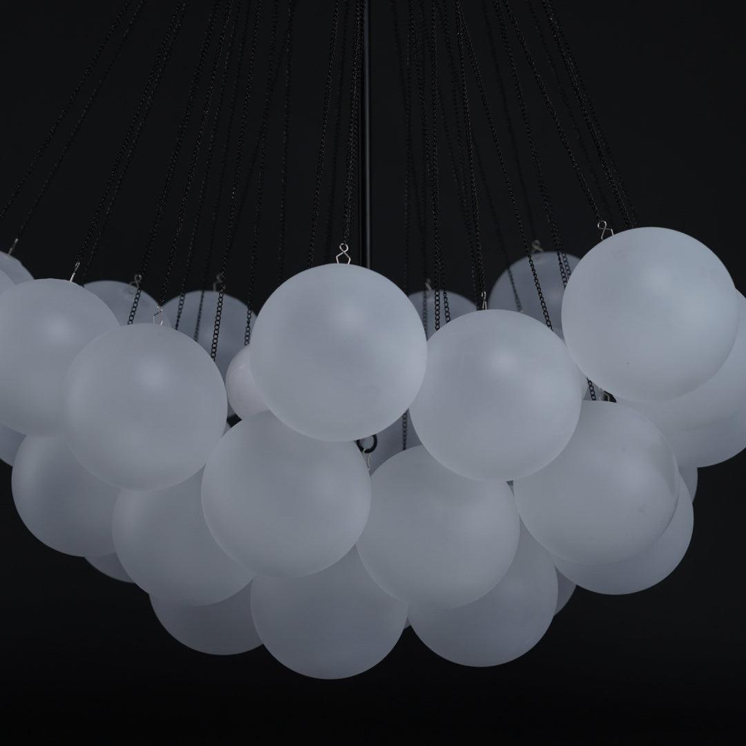 Lustra Chandelier Bubble Frosted Glass-Neutral Decor