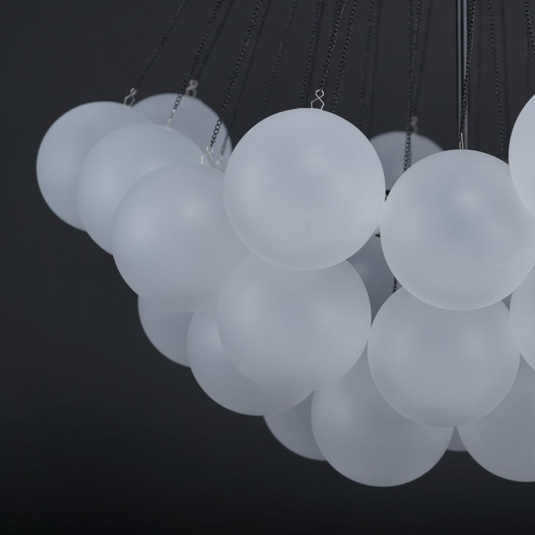 Lustra Chandelier Bubble Frosted Glass-Neutral Decor