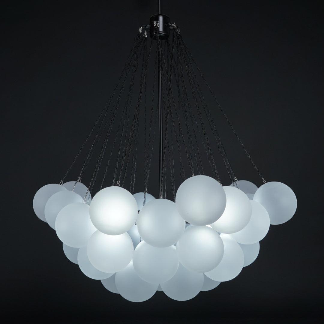 Lustra Chandelier Bubble Frosted Glass-Neutral Decor