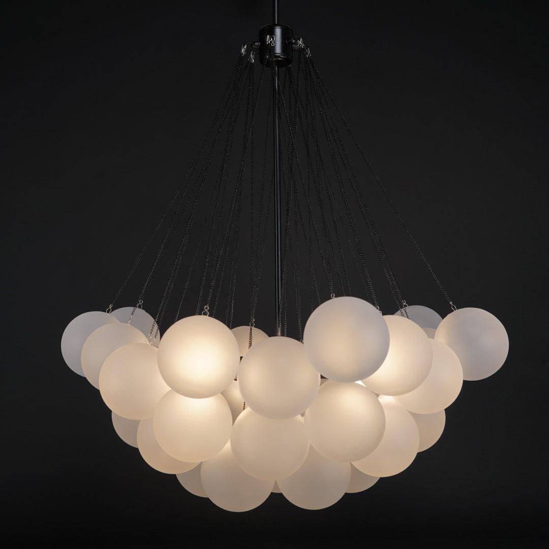 Lustra Chandelier Bubble Frosted Glass-Neutral Decor