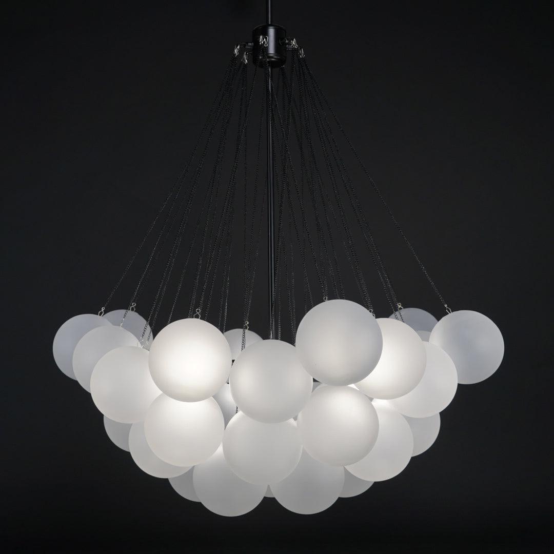 Lustra Chandelier Bubble Frosted Glass-Neutral Decor