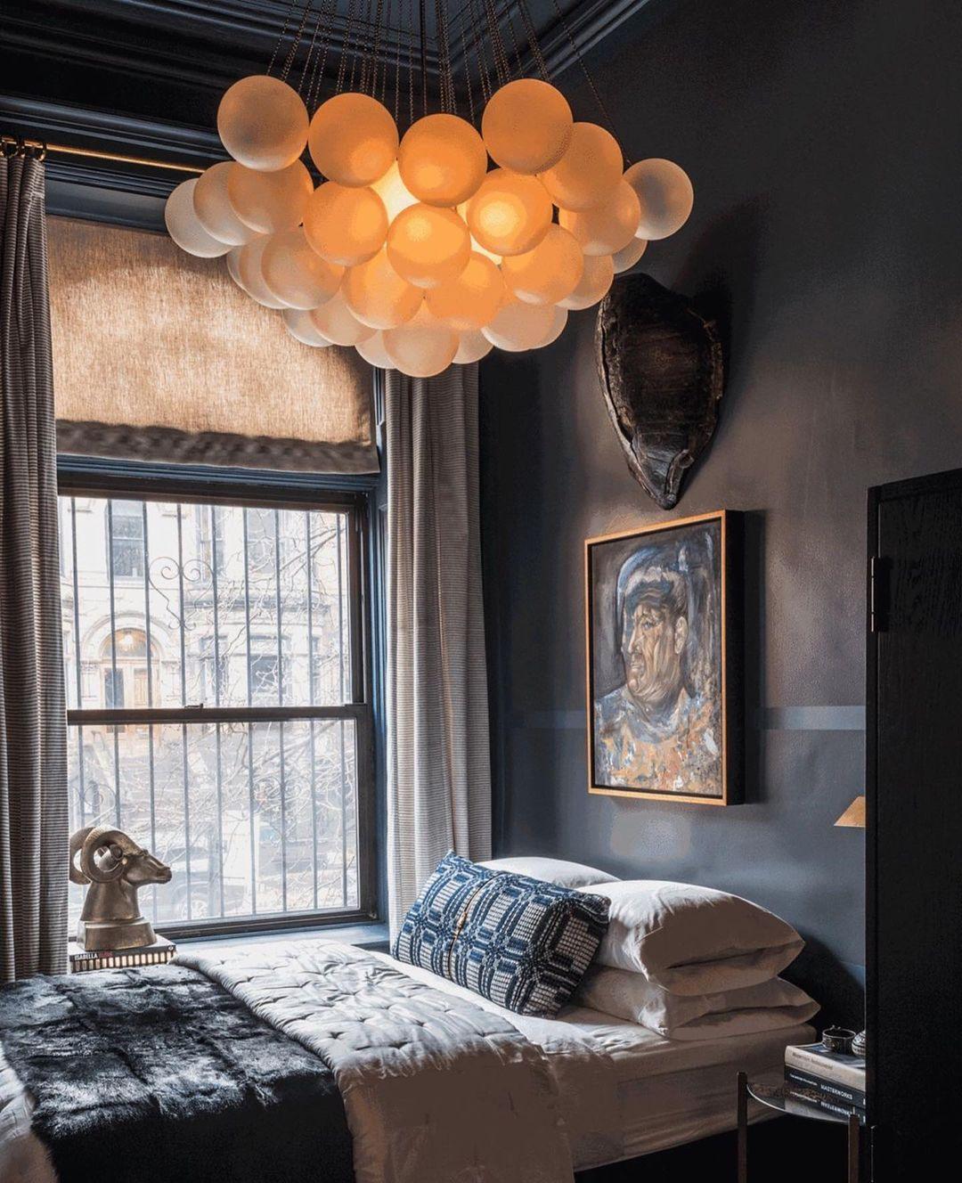 Lustra Chandelier Bubble Frosted Glass-Neutral Decor