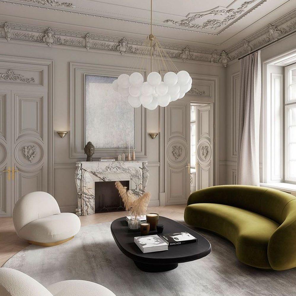 Lustra Chandelier Bubble Frosted Glass-Neutral Decor