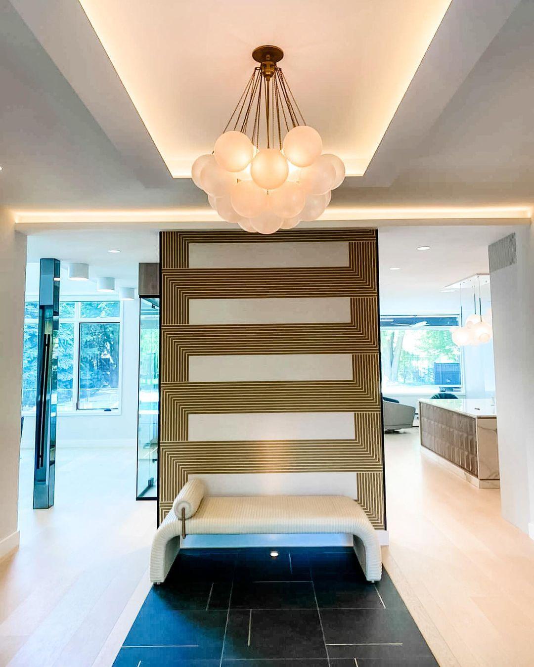 Lustra Chandelier Bubble Frosted Glass-Neutral Decor