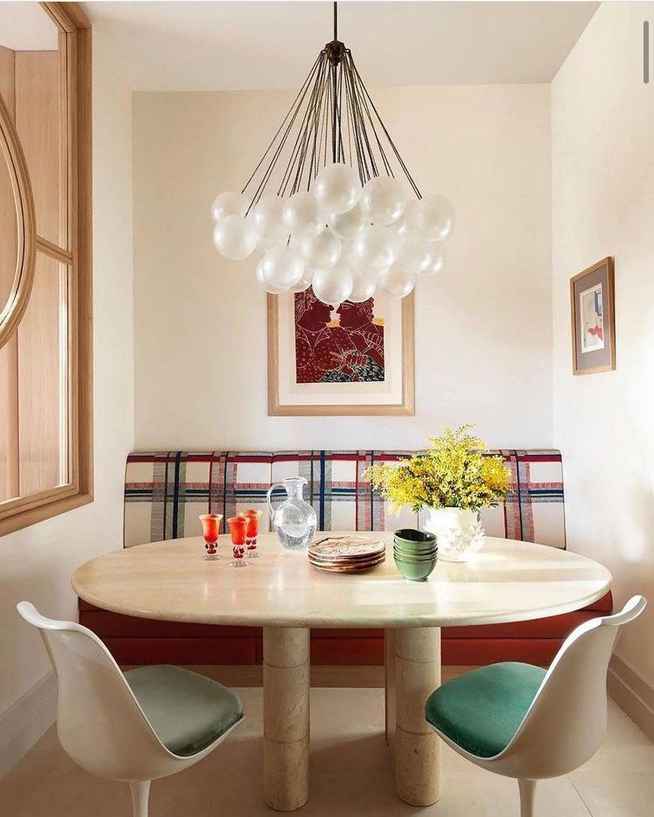 Lustra Chandelier Bubble Frosted Glass-Neutral Decor