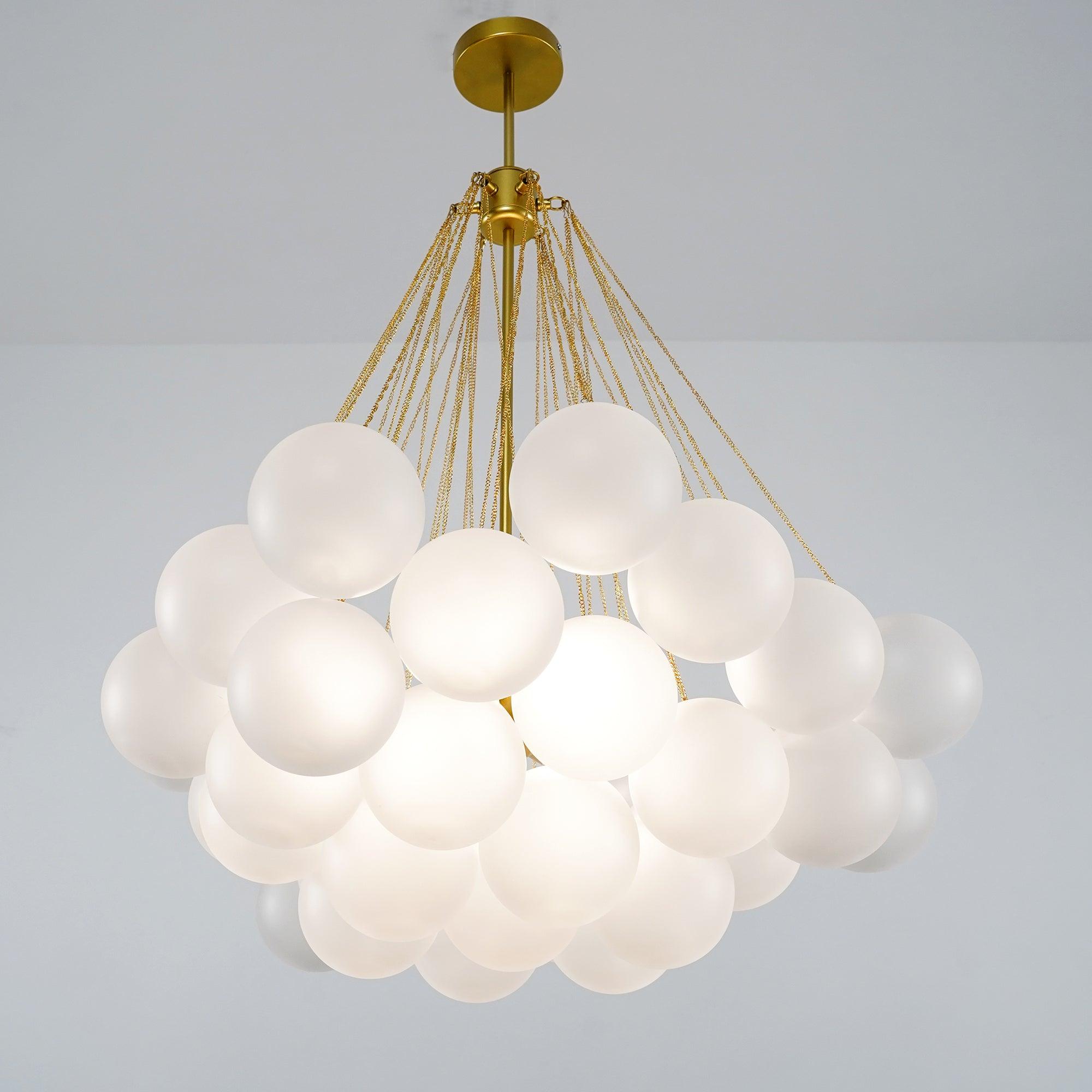 Lustra Chandelier Bubble Frosted Glass-Neutral Decor