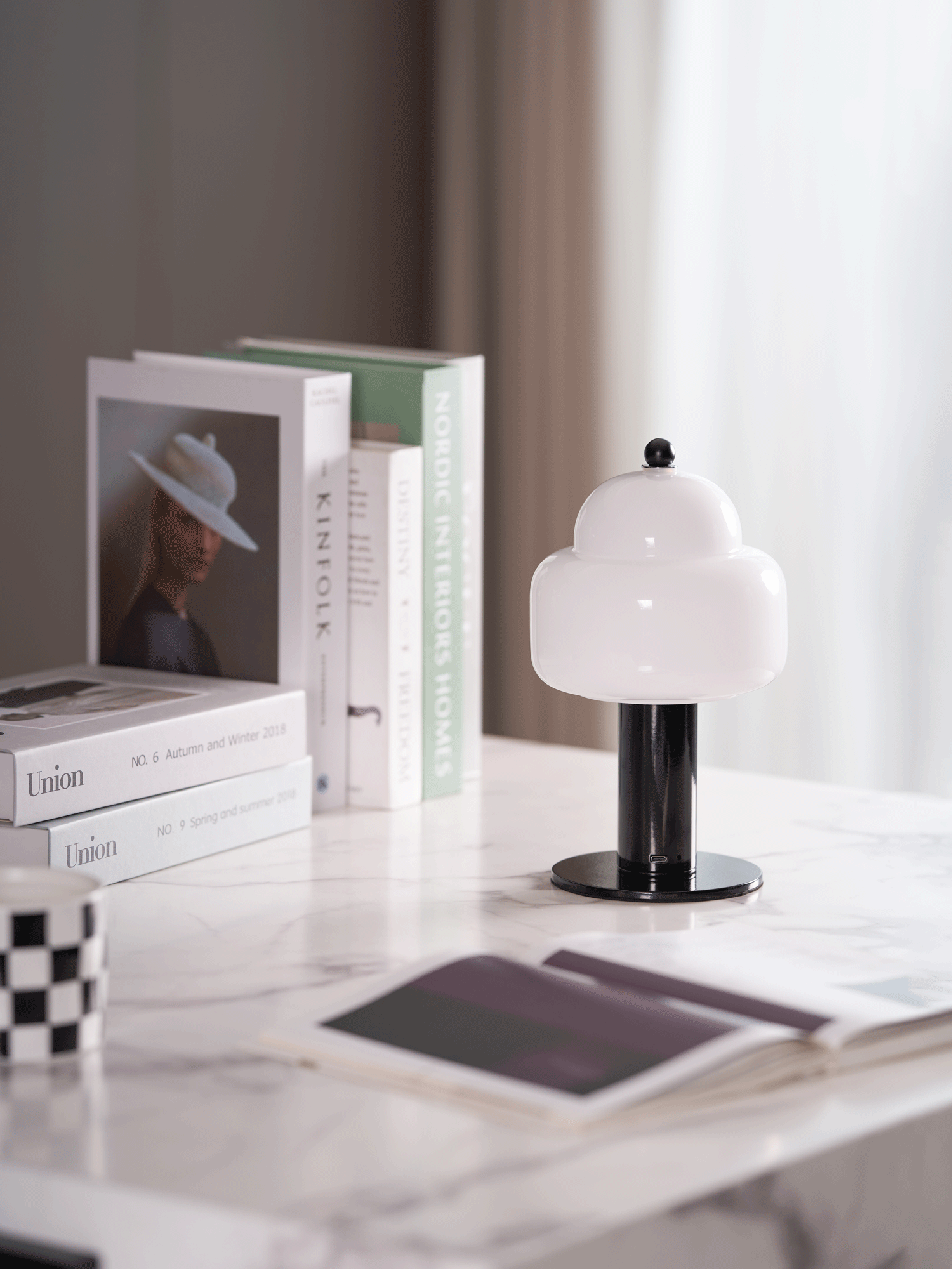 Poppy Modern Table Lamp-Neutral Decor