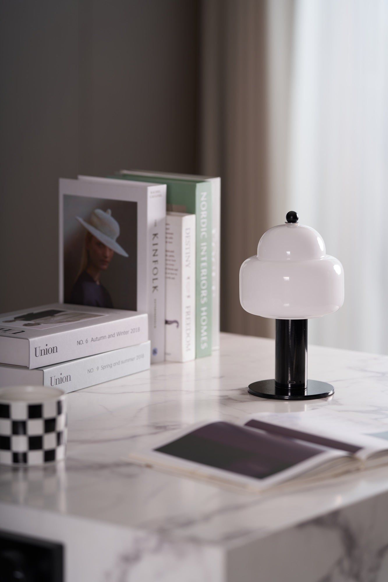 Poppy Modern Table Lamp-Neutral Decor