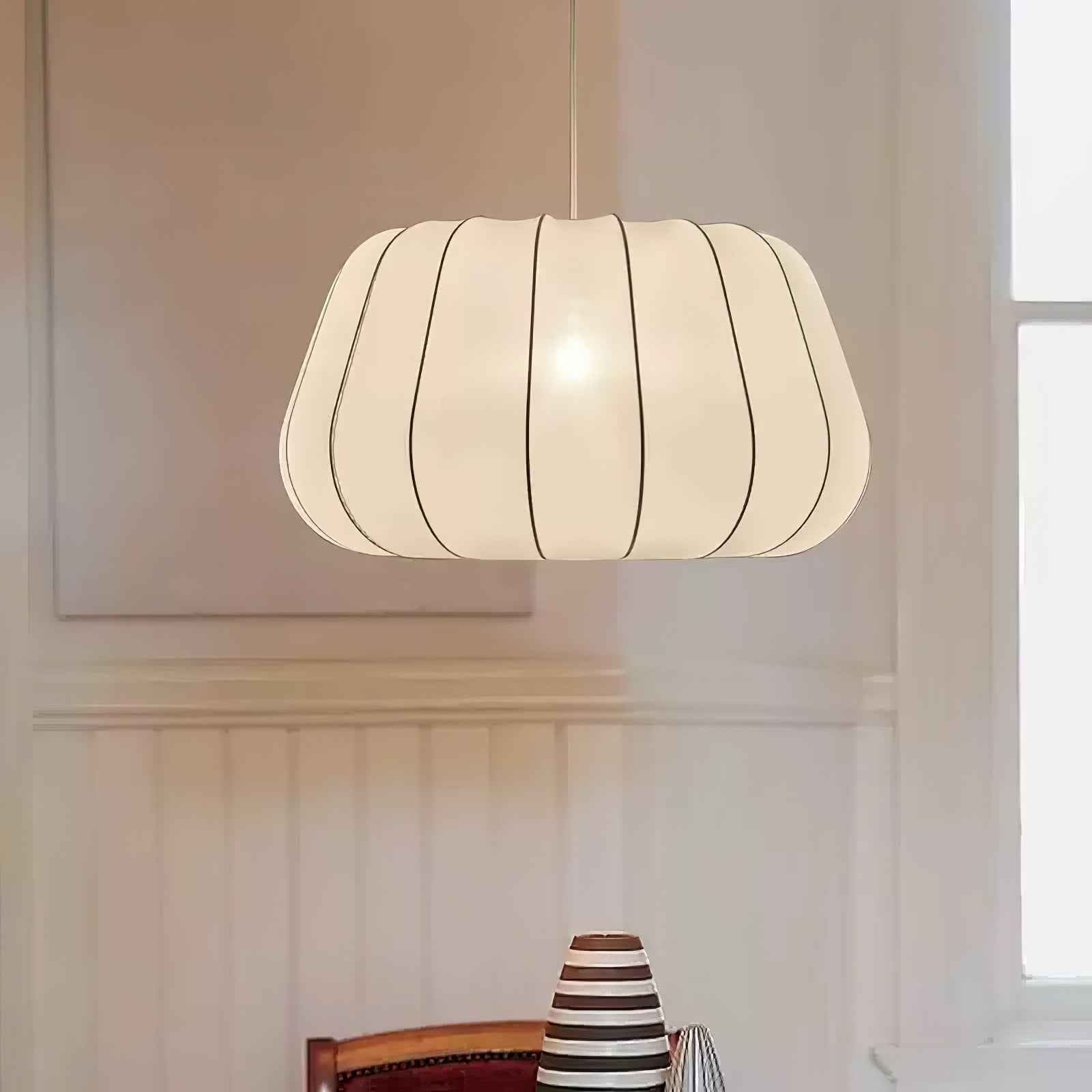 Zenell Elegance Cloud Fabric Pendant Lamp-Neutral Decor