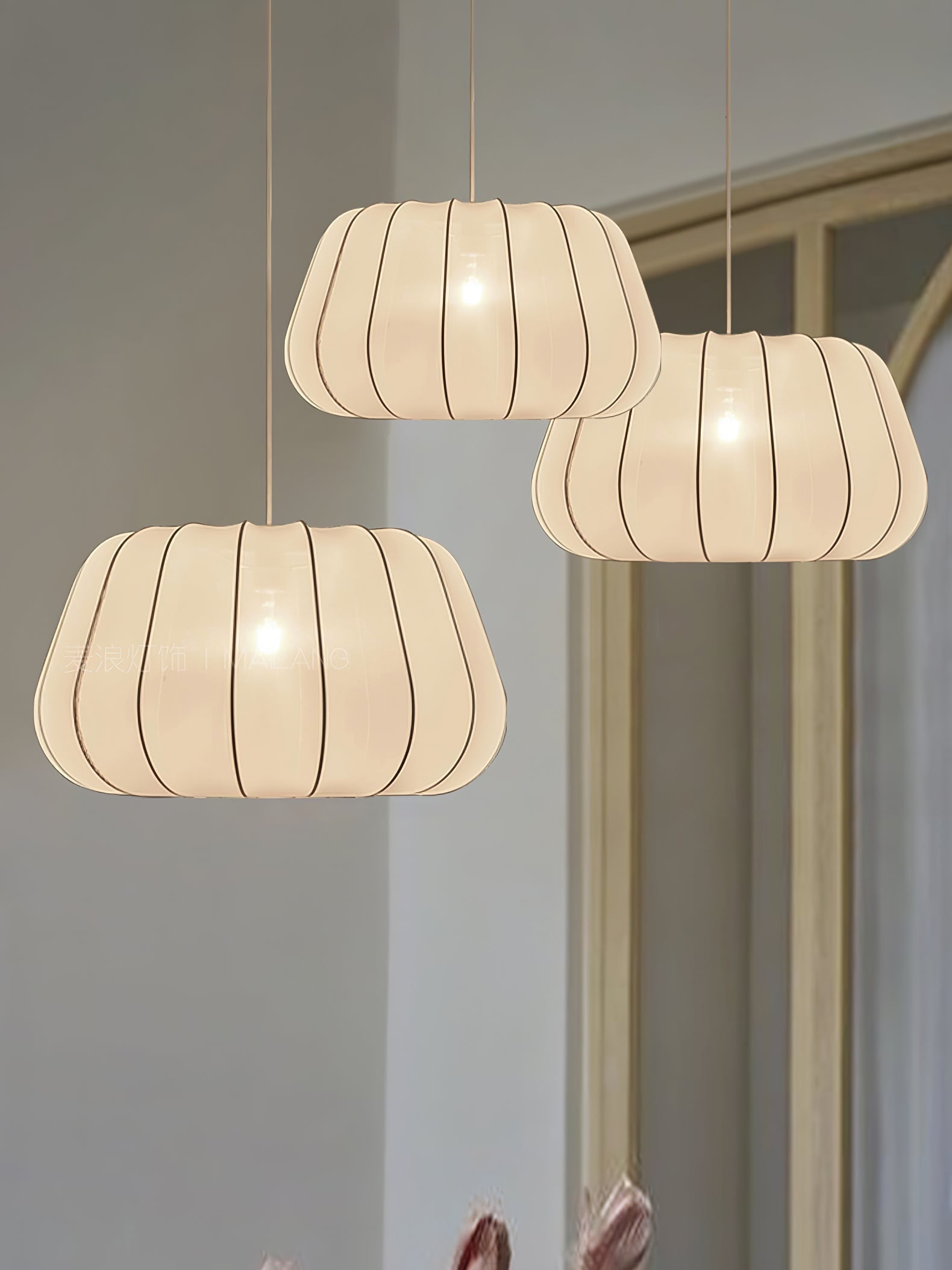 Zenell Elegance Cloud Fabric Pendant Lamp-Neutral Decor
